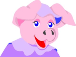 Sticker Custom Preview Image #021317 Animals Cartoons Pig Smiling2