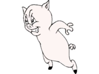 Sticker Custom Preview Image #021318 Animals Cartoons Pig Sneaky
