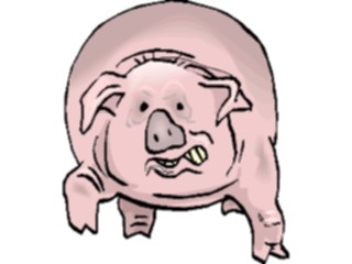 Sticker Custom Preview Image #021319 Animals Cartoons Pig Stressed