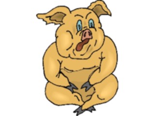 Sticker Custom Preview Image #021321 Animals Cartoons Pig Surprised