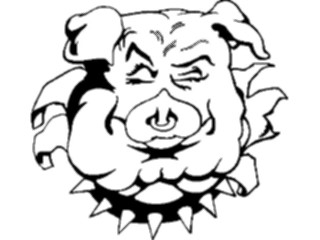 Sticker Custom Preview Image #021322 Animals Cartoons Pig Tough