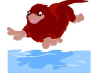 Sticker Custom Preview Image #021344 Animals Cartoons Platypus Diving