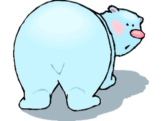 Sticker Custom Preview Image #021358 Animals Cartoons Polar Bear Rear