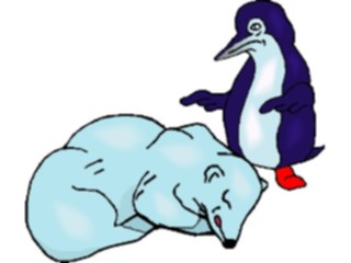 Sticker Custom Preview Image #021360 Animals Cartoons Polar Bear Sleeping