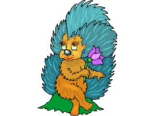Sticker Custom Preview Image #021379 Animals Cartoons Porcupine Flower