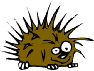 Sticker Custom Preview Image #021380 Animals Cartoons Porcupine Nutty