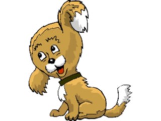 Sticker Custom Preview Image #021402 Animals Cartoons Puppy Listening1