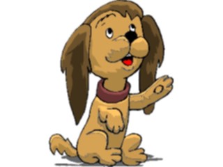 Sticker Custom Preview Image #021404 Animals Cartoons Puppy Looking Up1