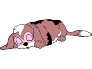 Sticker Custom Preview Image #021409 Animals Cartoons Puppy Sleeping1