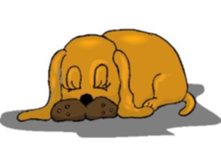 Sticker Custom Preview Image #021410 Animals Cartoons Puppy Sleeping2