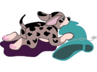 Sticker Custom Preview Image #021414 Animals Cartoons Puppywith Boot