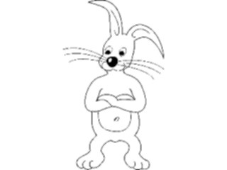 Sticker Custom Preview Image #021463 Animals Cartoons Rabbit Arms Crossed