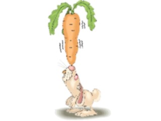 Sticker Custom Preview Image #021464 Animals Cartoons Rabbit Balancing Carrot