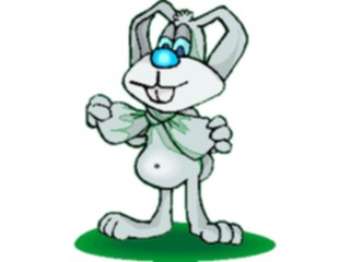 Sticker Custom Preview Image #021466 Animals Cartoons Rabbit Bow Tie