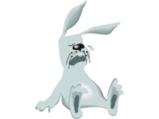 Sticker Custom Preview Image #021472 Animals Cartoons Rabbit Crying