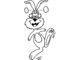 Sticker Custom Preview Image #021473 Animals Cartoons Rabbit Dancing1