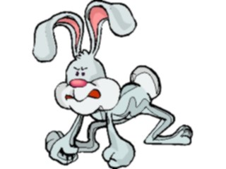 Sticker Custom Preview Image #021476 Animals Cartoons Rabbit Disgruntled