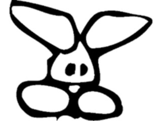 Sticker Custom Preview Image #021487 Animals Cartoons Rabbit Face3