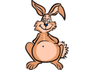 Sticker Custom Preview Image #021492 Animals Cartoons Rabbit Fat