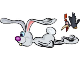 Sticker Custom Preview Image #021495 Animals Cartoons Rabbit Flying