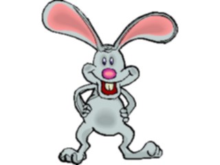 Sticker Custom Preview Image #021502 Animals Cartoons Rabbit Happy