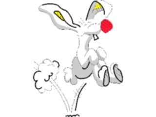 Sticker Custom Preview Image #021507 Animals Cartoons Rabbit Hopping1