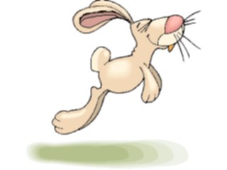 Sticker Custom Preview Image #021510 Animals Cartoons Rabbit Hopping4