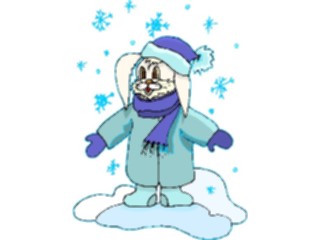 Sticker Custom Preview Image #021514 Animals Cartoons Rabbitin Snow2