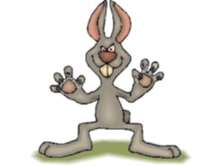 Sticker Custom Preview Image #021522 Animals Cartoons Rabbit Martial Arts2