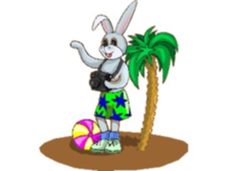 Sticker Custom Preview Image #021526 Animals Cartoons Rabbiton Vacation