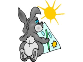 Sticker Custom Preview Image #021528 Animals Cartoons Rabbit Painting2