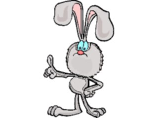 Sticker Custom Preview Image #021531 Animals Cartoons Rabbit Pointing2