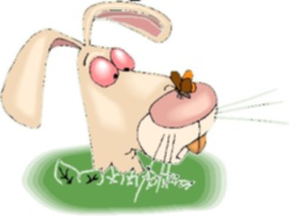 Sticker Custom Preview Image #021532 Animals Cartoons Rabbit Poking Head Out