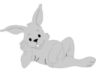 Sticker Custom Preview Image #021537 Animals Cartoons Rabbit Relaxing