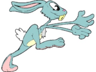 Sticker Custom Preview Image #021540 Animals Cartoons Rabbit Running2