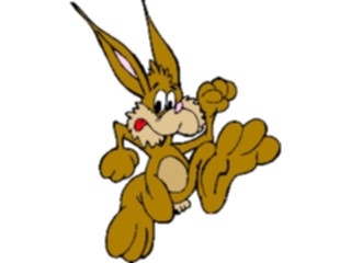 Sticker Custom Preview Image #021542 Animals Cartoons Rabbit Running4