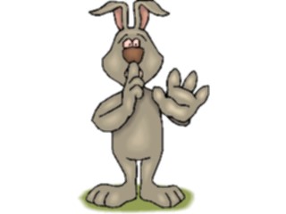 Sticker Custom Preview Image #021545 Animals Cartoons Rabbit Shhh