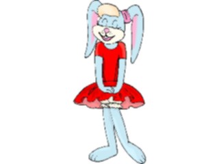 Sticker Custom Preview Image #021546 Animals Cartoons Rabbit Shy