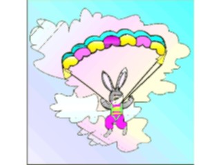 Sticker Custom Preview Image #021551 Animals Cartoons Rabbit Skydiving