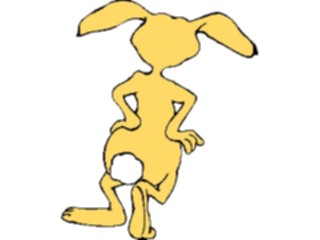 Sticker Custom Preview Image #021557 Animals Cartoons Rabbit Strutting