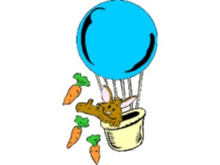 Sticker Custom Preview Image #021565 Animals Cartoons Rabbit Throwing Carrots