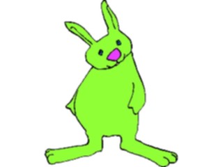 Sticker Custom Preview Image #021566 Animals Cartoons Rabbit Tilted