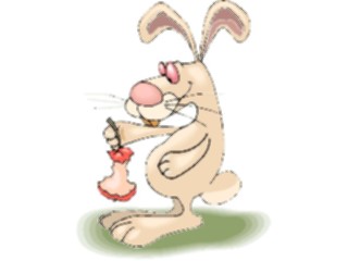 Sticker Custom Preview Image #021573 Animals Cartoons Rabbitwith Apple Core