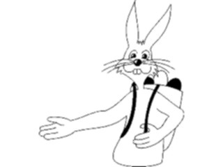 Sticker Custom Preview Image #021574 Animals Cartoons Rabbitwith Backpack