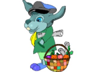 Sticker Custom Preview Image #021576 Animals Cartoons Rabbitwith Basket