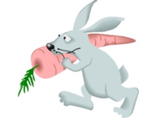 Sticker Custom Preview Image #021579 Animals Cartoons Rabbitwith Carrot1