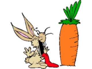 Sticker Custom Preview Image #021580 Animals Cartoons Rabbitwith Carrot2