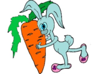 Sticker Custom Preview Image #021587 Animals Cartoons Rabbitwith Carrot9