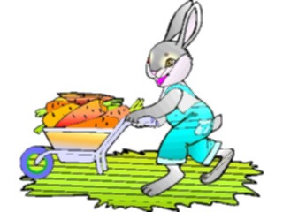 Sticker Custom Preview Image #021588 Animals Cartoons Rabbitwith Carrots1