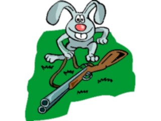 Sticker Custom Preview Image #021596 Animals Cartoons Rabbitwith Gun